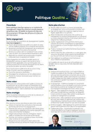 Politique Qualité