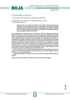 Resolucion31enero2025orden Actuacion Oposiciones2025