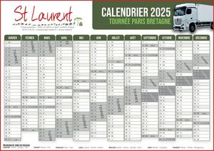 Calendrier Paris Bretagne 2025