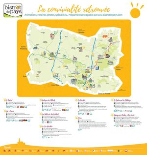 Carte des Bistrots de Pays de l'Oise