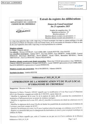 2025 09 25 09 Approbation De La Modification N°2 Du Plu