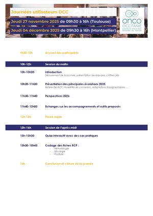 Préprogramme JU Dcc 2025