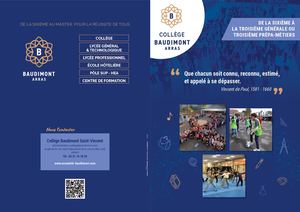 College Baudimont Saint-Vincent Plaquette 11 2022