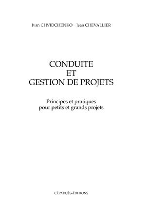 Extrait 2226 Conduite et gestion de projets. Fac-similé
