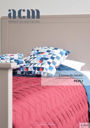 ACM Catalogue Couvre Lit Boutis Collectivite PERLI Ref 5905 300 Personnalisable
