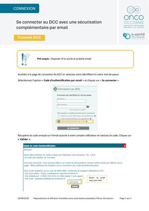 Se connecter au DCC par mail