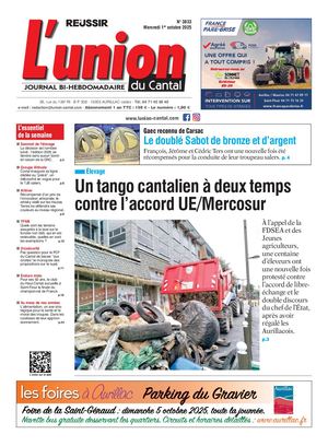 L'union Du Cantal N° 3833