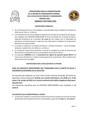 Disposiciones Oficiales Cchh Para Ingreso 2026