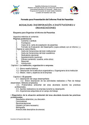 Formato Informe Final De Pasantia 2011