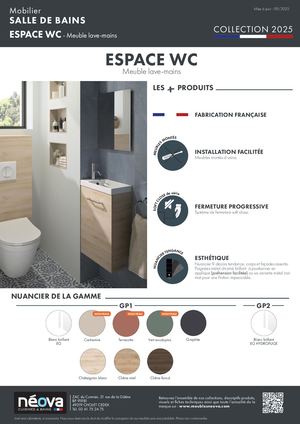 NÉOVA Fiche Meuble LAVE MAINS