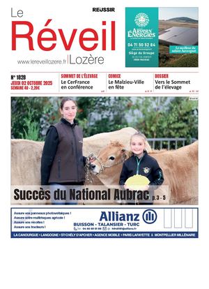 Le Réveil Lozère du jeudi 2 octobre 2025