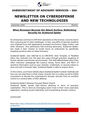 IADB - Newsletter on Cyberdefense - 2025 - 07 - September
