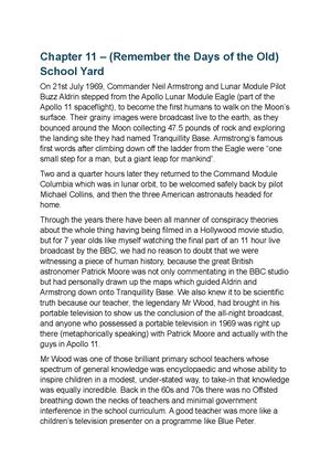 Chapter 11 – (Remember The Days Of The Old) School Yard