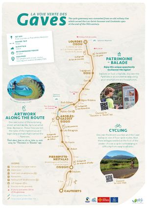 The greenway of the Gaves