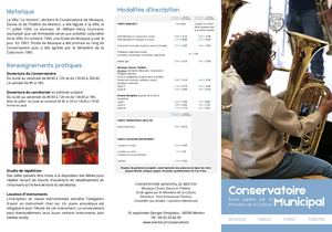 Dépliant Conservatoire municipal de Menton