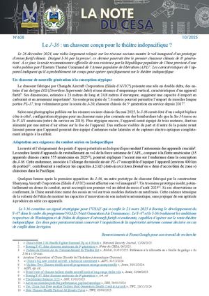 LA NOTE DU CESA N°608