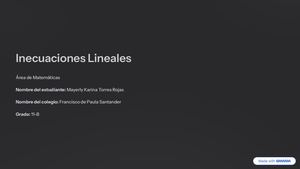 Inecuaciones Lineales