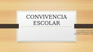 Convivencia Escolar