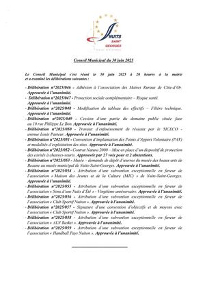 Procès-verbal du 30.06.25