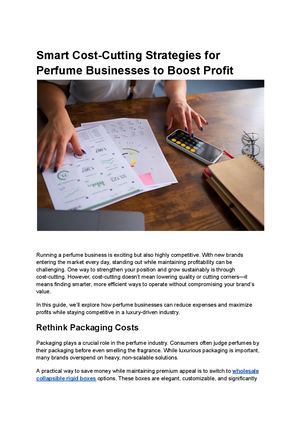 Smart Cost-Cutting Strategies for Perfume Businesses