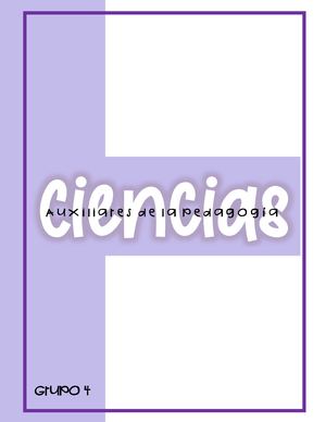 Ciencias Auxiliares De La Pedagogía
