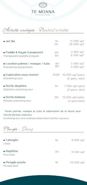 Brochure Te Moana Explorations