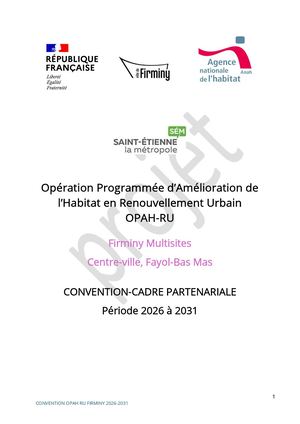Projet de convention OPAH RU Firminy