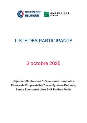 Liste des Participants BNP