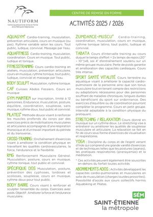 Nautiform CRF Activités 2025 2026