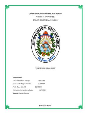 Cuestionario Escala De Likert