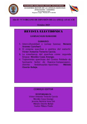 KAWSACHUN RUNASIMI - AÑO II- OCTUBRE 2025