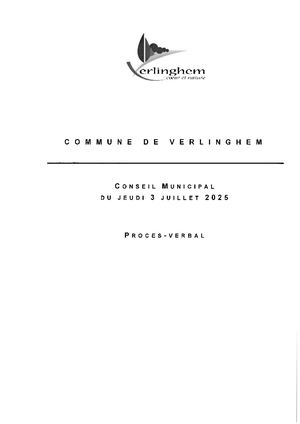 Procès-Verbal Conseil Municipal 03/07/2025
