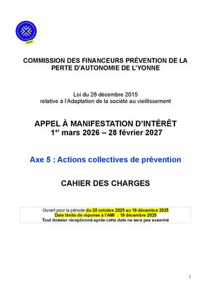 Cahier Des Charges Axe 5