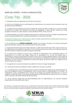 Bases Sorteo Ayuda A Financiación Class Trip