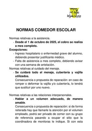 Normas Comedor Escolar_CEIP ADCalvete