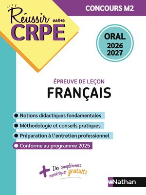 CRPE Français Admission Concours M2 oral 2026-2027