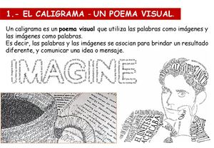 Caligrama Cancion Y Ejemplo