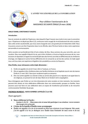 Subside 2 - Année Vocationnelle 2024-2025