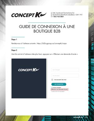 Guide connexion Concept K