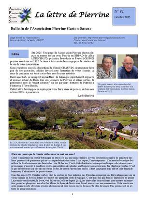 Lettre 82 Octobre 2025