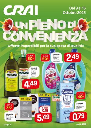 Volantino Crai Sardegna dal 9 al 15 ottobre