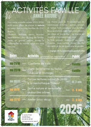 Agenda Année Nature 2025 26