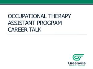 Occupational Therapy Assistant Career Talk