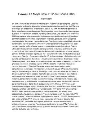 Flowviu IPTV 2025: La Mejor Lista IPTV Premium y Estable en España