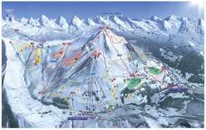 Plan des pistes domaine skiable alpin - Le Grand-Bornand