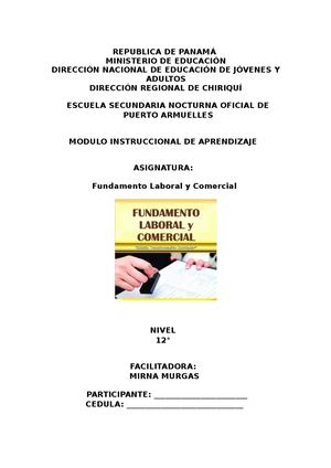 Modulo Fundamento Laboral 12°