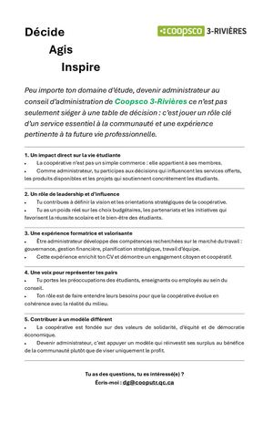 Recrutement de membres -  Affichage 2025