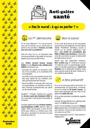 Santé : pas le moral : à qui en parler ?