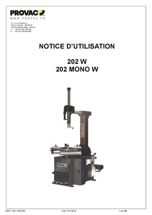 NOTICE UTILISATION 202W + 202MONOW