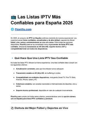 Las listas IPTV más confiables para España 2025